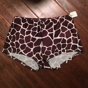 Giraffe print booty shorts (spandex)