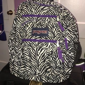 Zebra jansport backpack