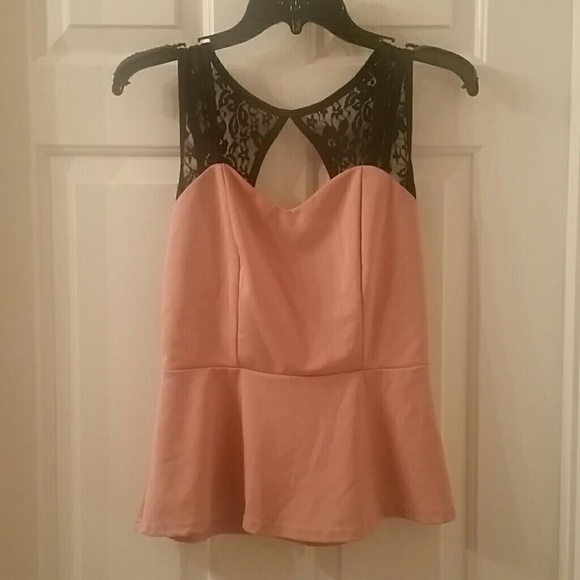 Peach Peplum Tank