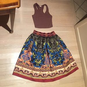 Loud Knee-Length Printed Skirt