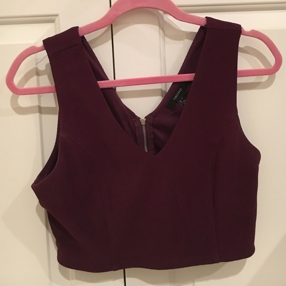 Maroon Top with Back Zipper - Picture 1 of 4