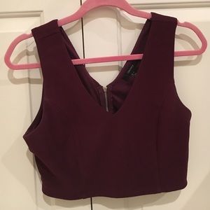 Maroon Top with Back Zipper