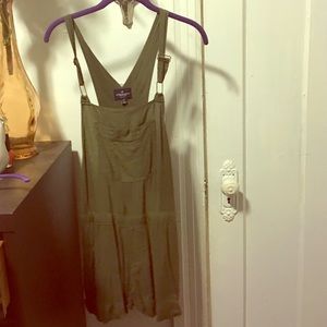 Olive green American eagle overall shorts