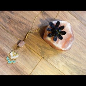 Boho Rose Quartz Chevron Necklace🌸