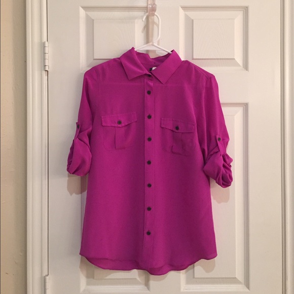 SILK J.CREW BUTTON DOWN
