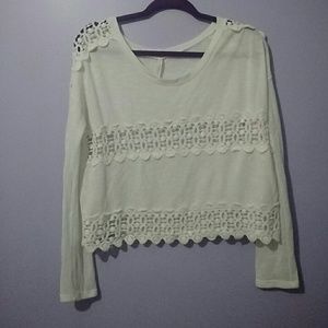 White crop sweater