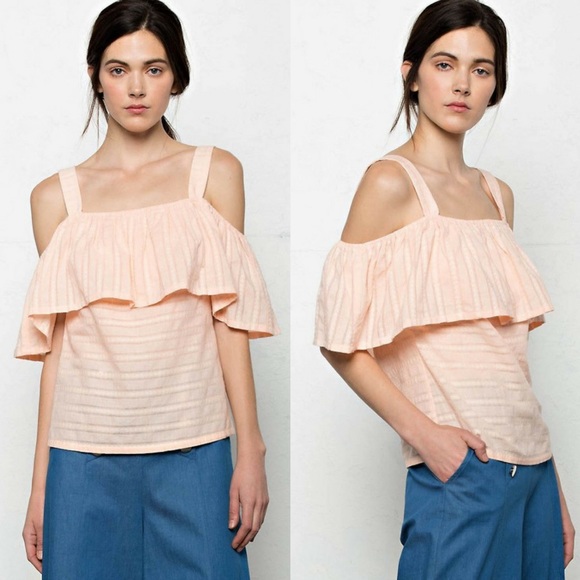 👉LAST SMALL👈Off The Shoulder Ruffled Top - Picture 2 of 3