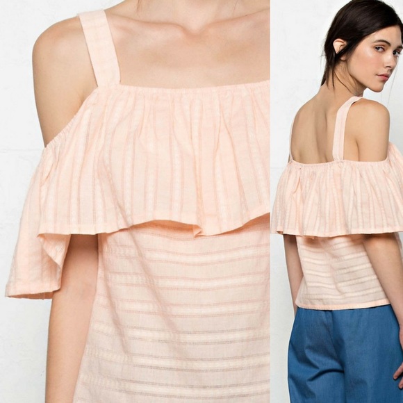 👉LAST SMALL👈Off The Shoulder Ruffled Top - Picture 3 of 3