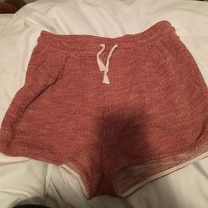 Orange cotton shorts