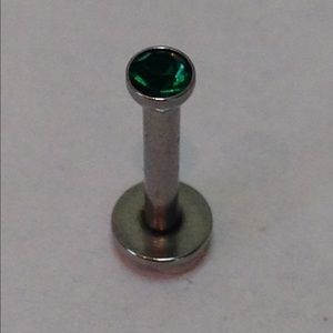 Green Labret Tragus Cartilage Ear Lip Ring