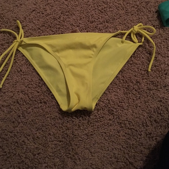 Neon yellow swim suit bottoms