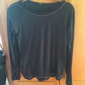 Lululemon LS Grey Shirt W/ Matching Headband