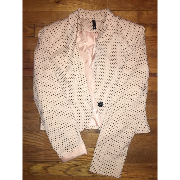 Cream and black polka dot blazer (H&M)