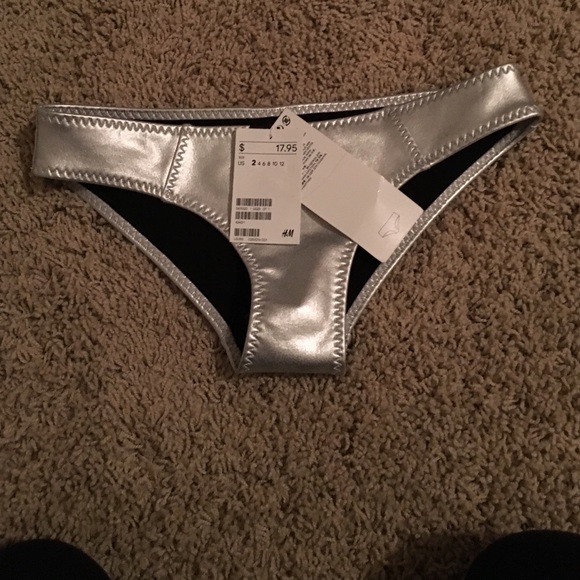 Metallic swim suit bottoms