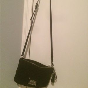 Black Juicy Couture quilted cross body purse