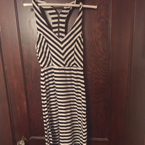 Black and white maxi dress