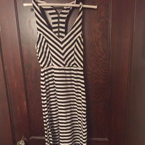 Black and white maxi dress