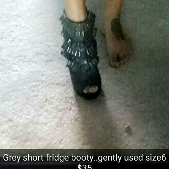 Studded Grey Open Toe Bootie