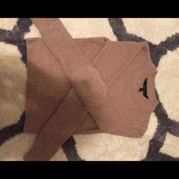 BCBG Tan cropped sweater
