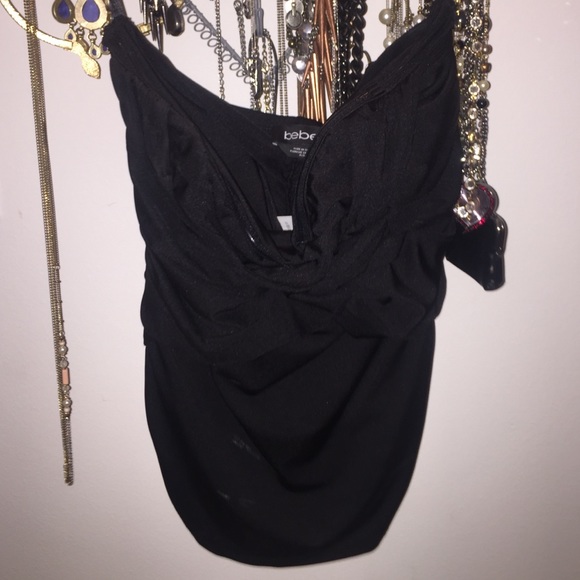 black Bebe tube top