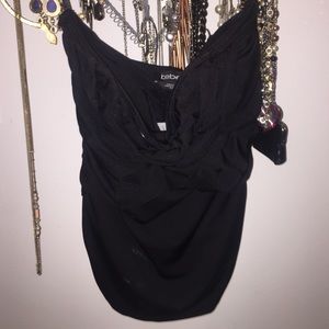 black Bebe tube top