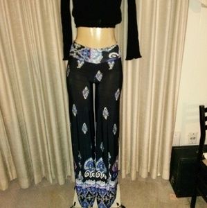 New Boho Hippie Flowy Palazzo Pants