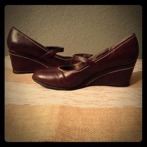 Rialto Leather Mary Jane Wedges