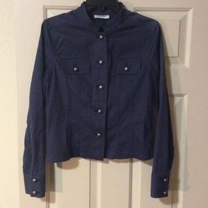 Calvin Klein navy cotton military jacket