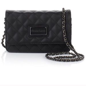 BLACK CHRISTIAN LACROIX QUILTED CROSSBODY BAG