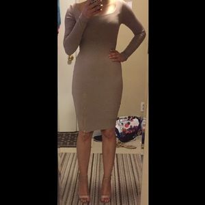 Naked Wardrobe Beige Dress