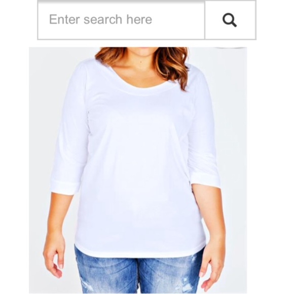 Classy white tee with soft jersey cotton!!💋💋