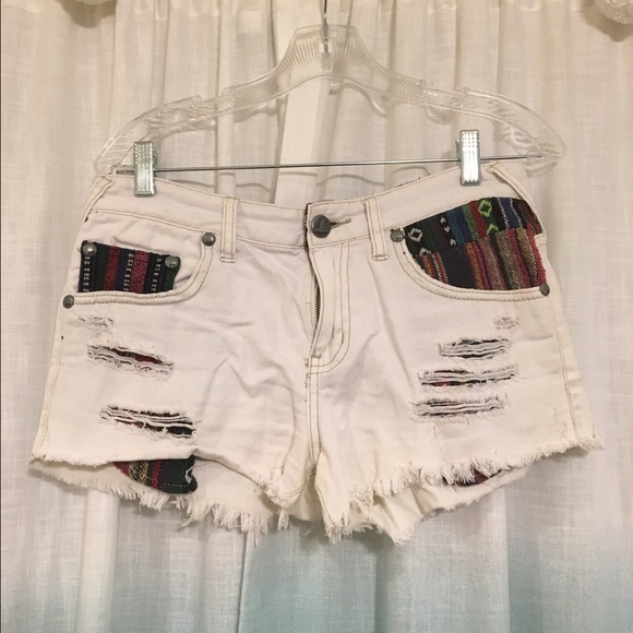 Free People White Baja Shorts