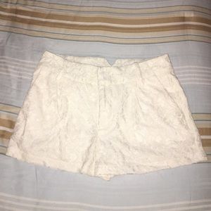 White Lace Shorts