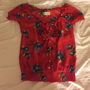Flower blouse shirt *WORN ONCE*