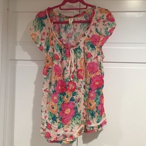 Anthropologie Floral Top