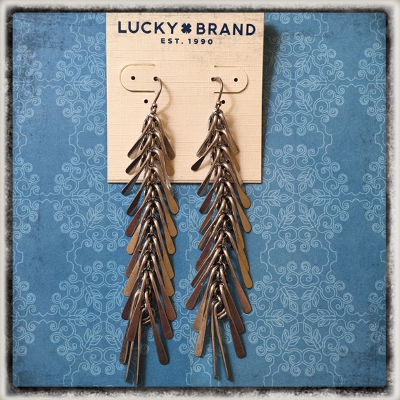 Feathery Lucky Silver Earrings