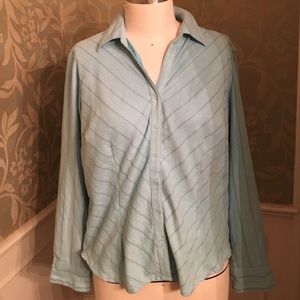 Lemon Grass button down woman's soft shirt