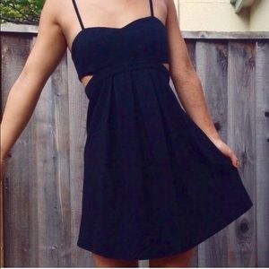 UO little black dress with side cutouts