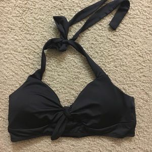 Black halter bikini top.