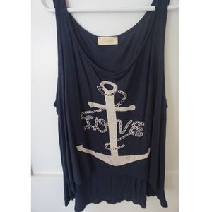 Love Anchor Tank Top Size: S