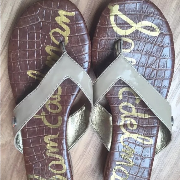 Sam Edelman thong flip flops womens Sz 7.5 tan