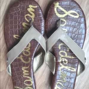 Sam Edelman thong flip flops womens Sz 7.5 tan