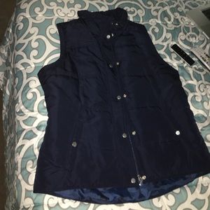 Navy blue puffer vest
