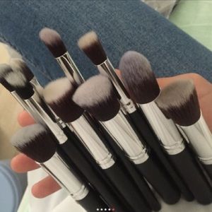 New 10ps black makeup brushes set