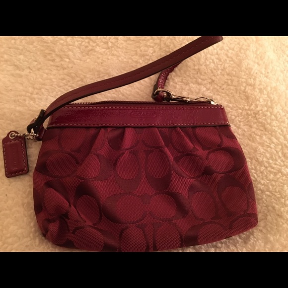 Red coach wristlet