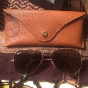 ⚡️Ray ban aviators - gold & brown⚡️