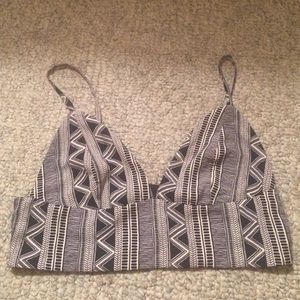 Out from under tribal print bralette