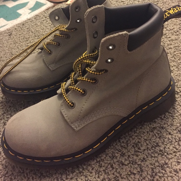 Gray Dr. Marten Boots