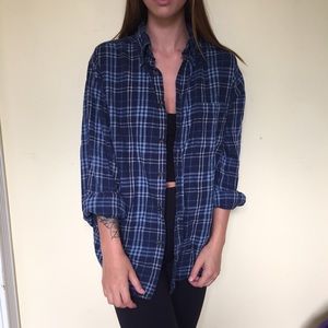 Urban outfitters dark blue flannel