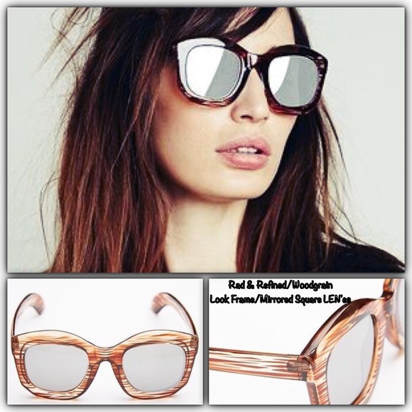 Rade & Radient Accessories - 🕶Nwt/Rade&Radient/Wood-effect Frame w Mirror lens